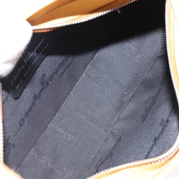 Salvatore Ferragamo Sunflower Shoulder Bag Canvas Yellow Auth 133137 - Picture 10 of 16